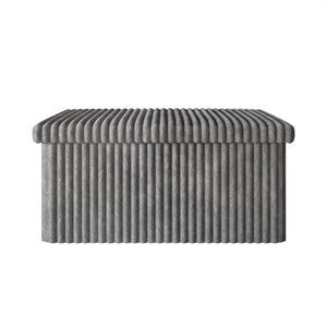 Open Box - Home Design -  Florence 30" Upholstered Folding Stora Gray